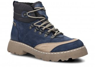 TRZEWIK TREKKINGOWY NAGABA 2851 GRANAT SAMUEL SKÓRZANY + FILC - 38