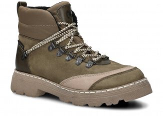 TRZEWIK TREKKINGOWY NAGABA 2851 KHAKI SAMUEL SKÓRZANY + FILC - 38