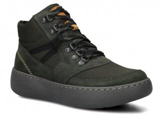 TRZEWIK TREKKINGOWY NAGABA 072 KHAKI CRAZY SKÓRZANY + FILC - 37