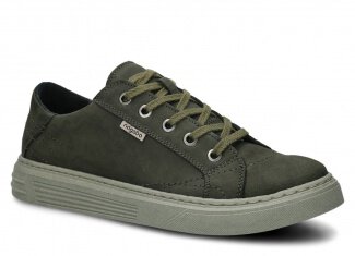Półbut męski NAGABA 412 khaki crazy skórzany