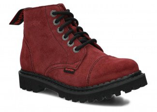 Glany SHARK NAGABA 6H bordo welur skórzany