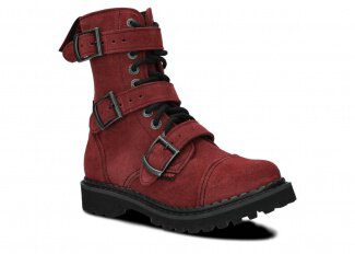 Glany SHARK NAGABA 523L bordo welur skórzany