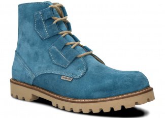 Trzewik męski NAGABA 488/1  jeans welur skórzany