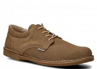 PÓŁBUT MĘSKI MODEL 001 BEŻ WELUR - ROZMIAR 47