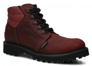 Trapery - NAGABA 1121 bordo crazy skórzany