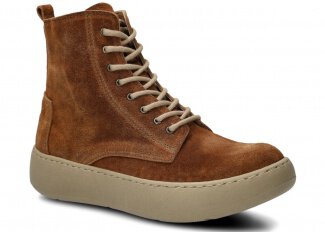 TRZEWIK MŁODZIEŻOWY MODEL 087 RUDY WELUR WAX - ROZMIAR 38