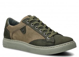 Półbut męski NAGABA 4341 khaki crazy skórzany
