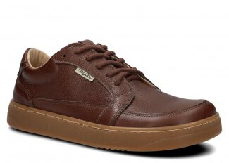 Szeroki półbut damski NAGABA 625 brąz rustic skórzany