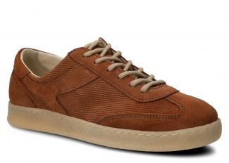 Półbut damski NAGABA 130 brąz welur skórzany