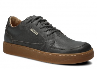 Szeroki półbut damski NAGABA 625 grafit chmurka skórzany