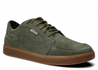 Szeroki półbut męski NAGABA 480 khaki welur skórzany