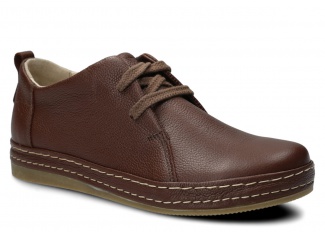 Półbut damski NAGABA 382 brąz rustic skórzany