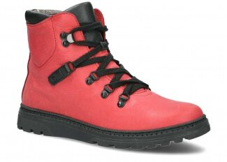 Trapery NAGABA 095<br /> czerwony rustic skórzany
