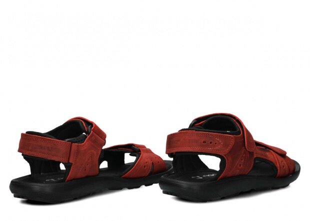 Sandały męskie NAGABA 265 czerwony crazy skórzany