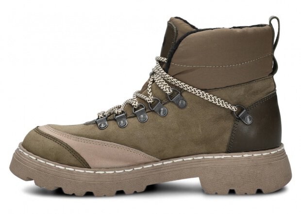 TRZEWIK TREKKINGOWY NAGABA 2851 KHAKI SAMUEL SKÓRZANY + FILC - 38