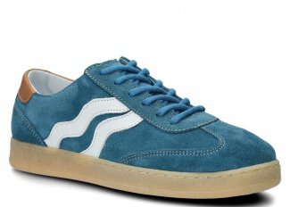 Półbut NAGABA 129 jeans welur skórzany