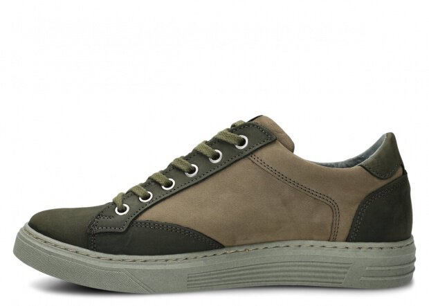 Półbut męski NAGABA 4341 khaki crazy skórzany