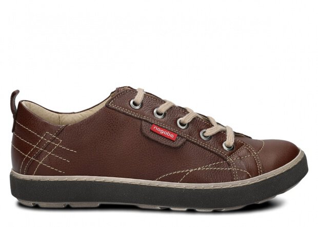 Półbut NAGABA 243 brąz rustic skórzany