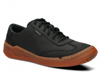 Półbut męski NAGABA 467 czarny crazy skórzany