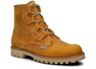 Trapery męskie NAGABA 488/1 żółty crazy skórzany