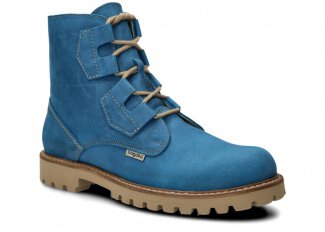 Trapery męskie NAGABA 488/1 kobalt crazy skórzany