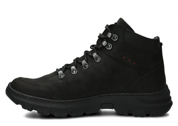 Trzewik trekkingowy męski NAGABA 409/1 czarny crazy skórzany
