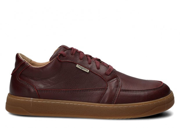 Szeroki półbut męski NAGABA 480 bordo rustic skórzany