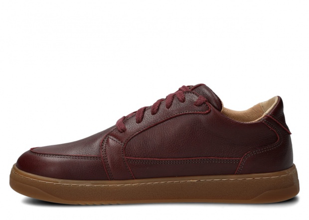 Szeroki półbut męski NAGABA 480 bordo rustic skórzany