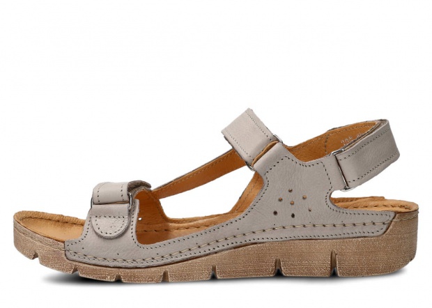Sandał damski NAGABA 306 jasny popiel rustic skórzany