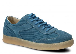 Półbut damski NAGABA 130 jeans welur skórzany