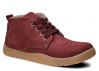 Szeroki trzewik damski NAGABA 631 bordo samuel skórzany