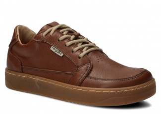 Szeroki półbut damski NAGABA 625 rudy rustic skórzany