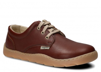 Szeroki półbut damski NAGABA 630 rudy lico skórzany