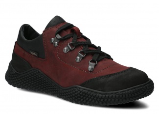 Półbut damski NAGABA 623 bordo crazy skórzany