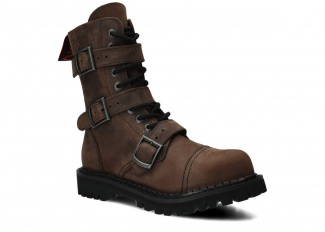 Glany NAGABA 523 oliwka crazy skórzany