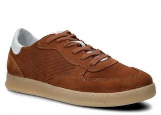 Półbut damski EVENEMENT EV135 brąz welur skórzany