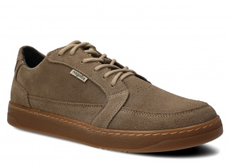 Szeroki półbut męski NAGABA 480 beż welur skórzany