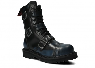 Glany NAGABA 523 granatowy-czarny kabir skórzany