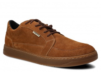 Szeroki półbut męski NAGABA 480 brąz welur skórzany