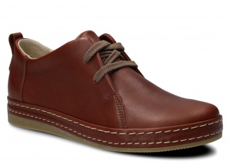 Półbut damski NAGABA 382 rudy lico skórzany
