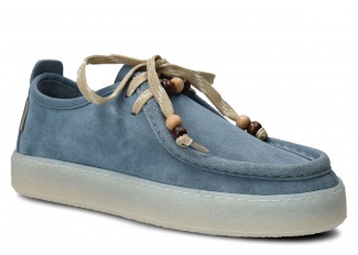 Mokasyn damski, Półbut damski NAGABA 2641 jeans welur skórzany